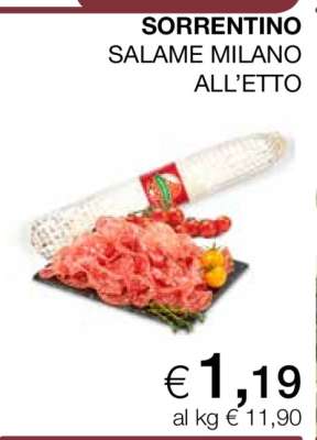 SORRENTINO SALAME MILANO ALL’ETTO