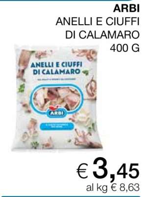 ARBI ANELLI E CIUFFI DI CALAMARO