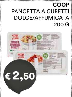COOP Pancetta a cubetti Dolce/Affumicata