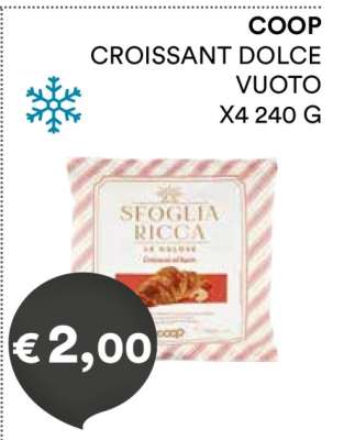 COOP CROISSANT DOLCE VUOTO
