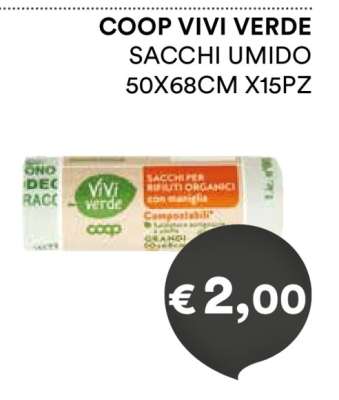 COOP VIVI VERDE SACCHI UMIDO 50X68CM X15PZ