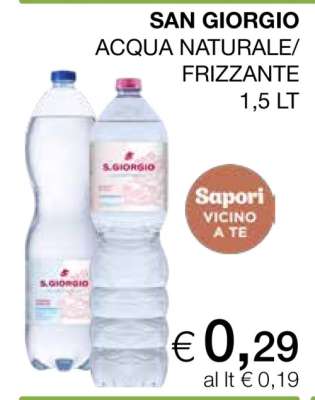 SAN GIORGIO ACQUA NATURALE/FRIZZANTE