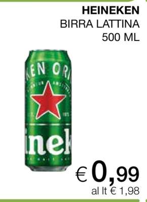 HEINEKEN BIRRA LATTINA 500 ML