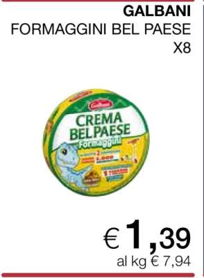 GALBANI FORMAGGINI BEL PAESE X8