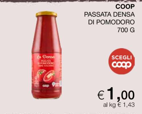 COOP PASSATA DENSA DI POMODORO 700 G