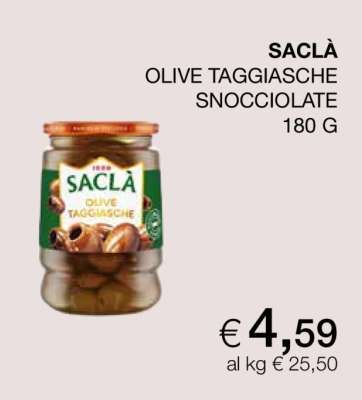 SACLÀ OLIVE TAGGIASCHE SNOCCIOLATE