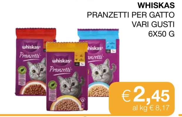 WHISKAS PRANZETTI PER GATTO