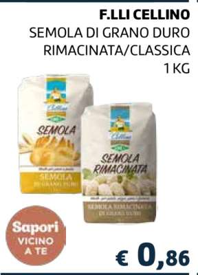 F.LLI CELLINO SEMOLA DI GRANO DURO RIMACINATA/CLASSICA