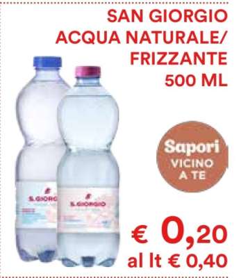 SAN GIORGIO ACQUA NATURALE/FRIZZANTE 500 ML