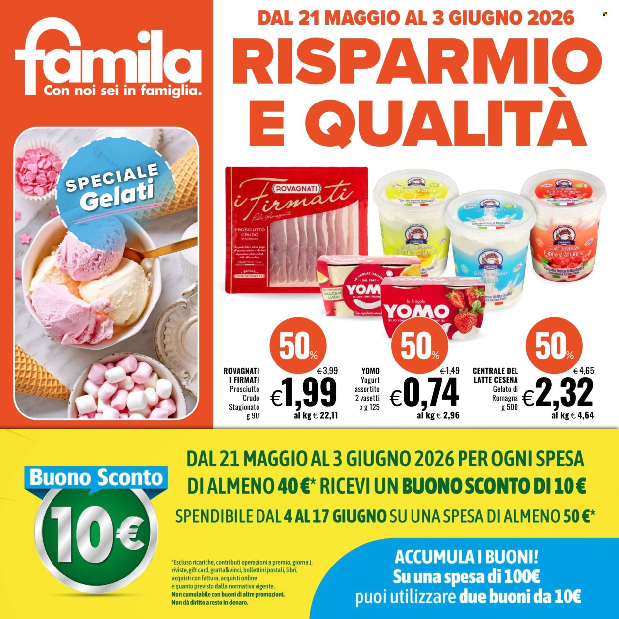 Volantino Famila - 21/5/2026 - 3/6/2026. Pagina 1