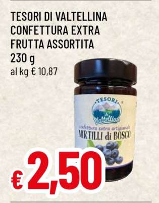 TESORI DI VALTELLINA CONFETTURA EXTRA FRUTTA ASSORTITA