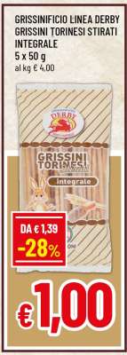 GRISSINIFICIO LINEA DERBY GRISSINI TORINESI STIRATI INTEGRALE