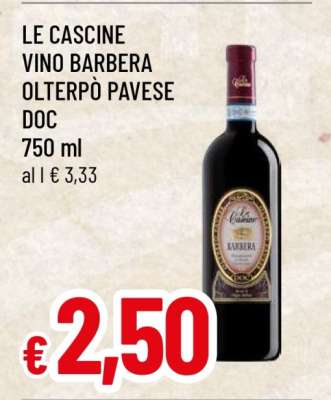 LE CASCINE VINO BARBERA OLTERPÒ PAVESE DOC