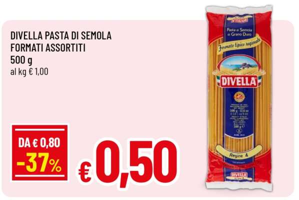 DIVELLA PASTA DI SEMOLA FORMATI ASSORTITI