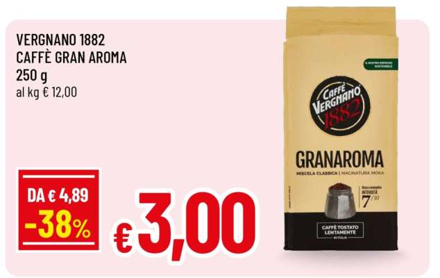 VERGNANO 1882 CAFFÈ GRAN AROMA 250 g
