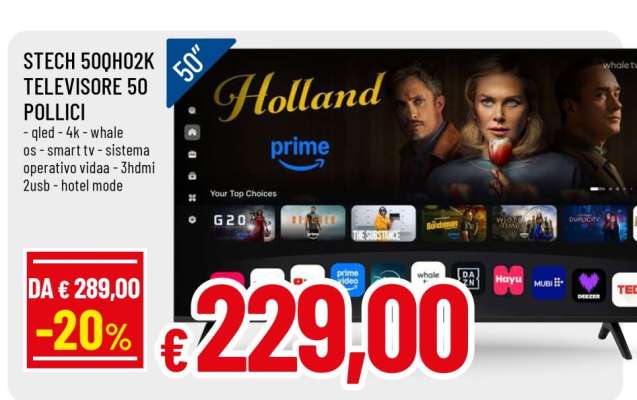 STECH 50QH02K TELEVISORE 50 POLLICI