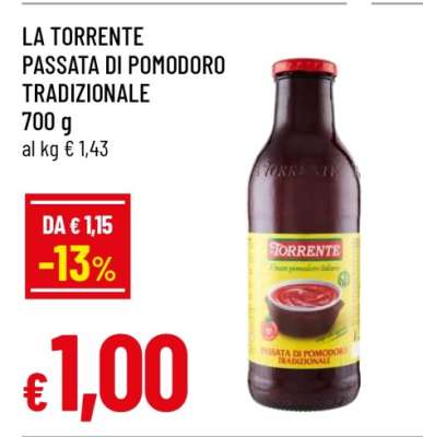 LA TORRENTE PASSATA DI POMODORO TRADIZIONALE
