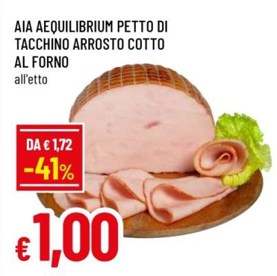AIA AeQuilibrium Petto di Tacchino Arrosto Cotto al Forno