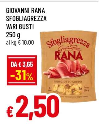 GIOVANNI RANA SFOGLIAGREZZA VARI GUSTI
