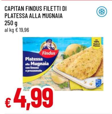 CAPITAN FINDUS FILETTI DI PLATESSA ALLA MUGNAIA