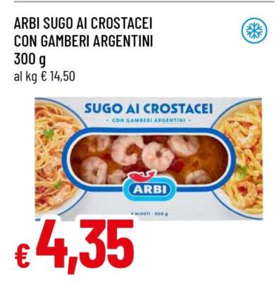 ARBI Sugo ai Crostacei con Gamberi Argentini