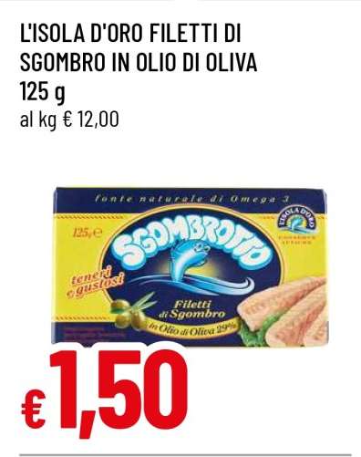 L'ISOLA D'ORO FILETTI DI SGOMBRO IN OLIO DI OLIVA
