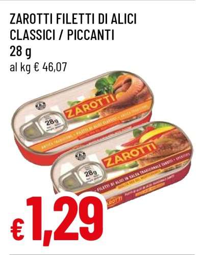 ZAROTTI FILETTI DI ALICI CLASSICI / PICCANTI