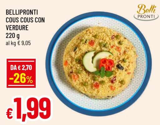 BELLIPRONTI COUS COUS CON VERDURE