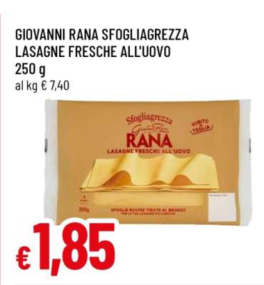 GIOVANNI RANA SFOGLIAGREZZA LASAGNE FRESCHE ALL'UOVO