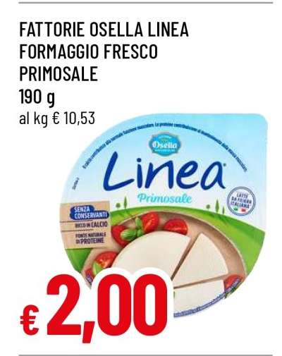 Fattorie Osella Linea Formaggio Fresco Primosale
