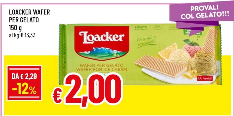 LOACKER WAFER PER GELATO