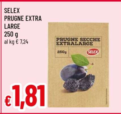 SELEX PRUGNE EXTRA LARGE