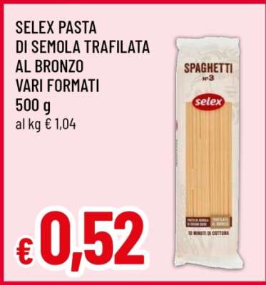 SELEX PASTA DI SEMOLA TRAFILATA AL BRONZO