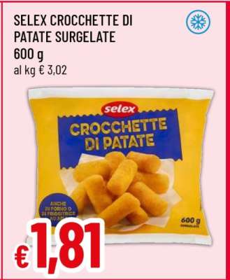 SELEX CROCCHETTE DI PATATE SURGELATE