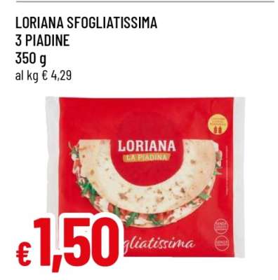 LORIANA SFOGLIATISSIMA 3 PIADINE