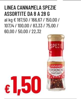 LINEA CANNAMELA SPEZIE ASSORTITE DA 8 A 28 G