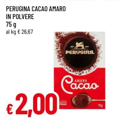 PERUGINA CACAO AMARO IN POLVERE