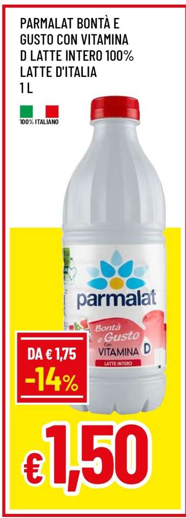 Parmalat Bontà e Gusto con Vitamina D Latte Intero 100% Latte d'Italia