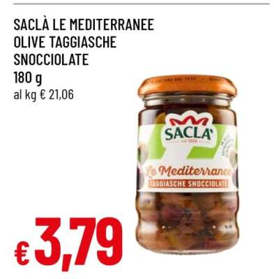 Saclà Le Mediterranee Olive Taggiasche Snocciolate