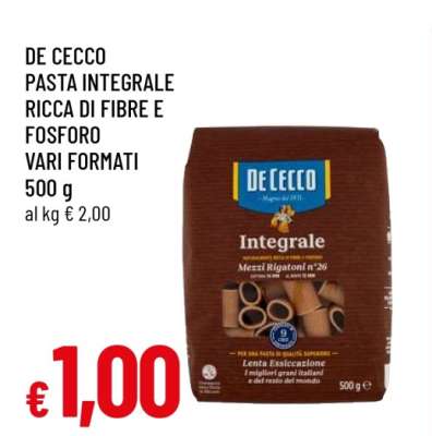 DE CECCO Pasta Integrale