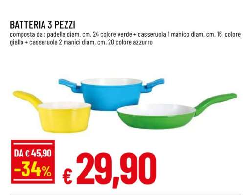 BATTERIA 3 PEZZI