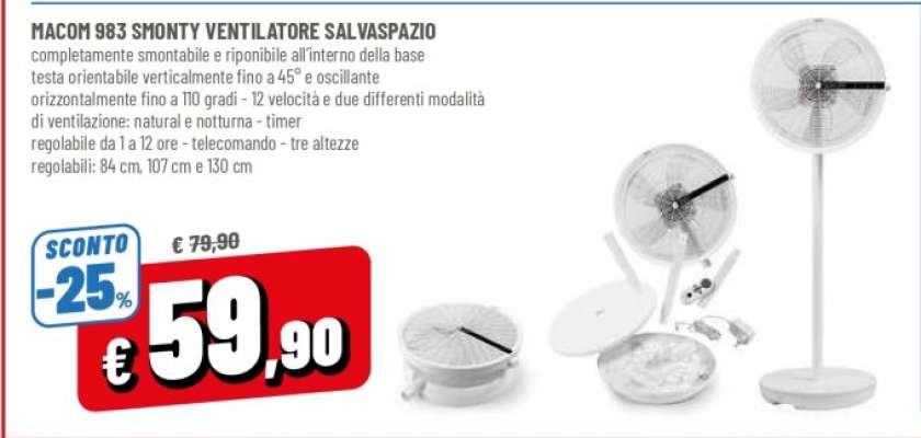MACOM 983 SMONTY VENTILATORE SALVASPAZIO