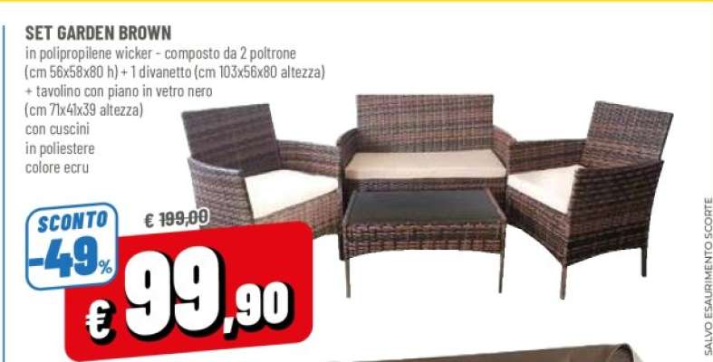 SET GARDEN BROWN