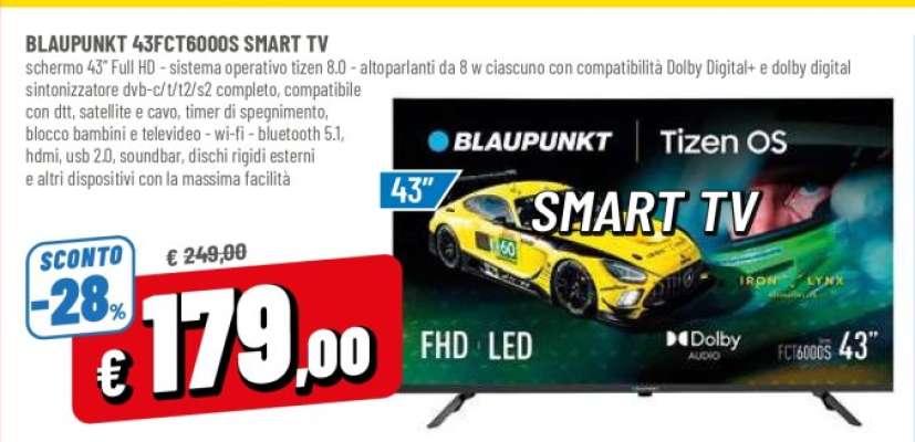 BLAUPUNKT 43FCT6000S SMART TV