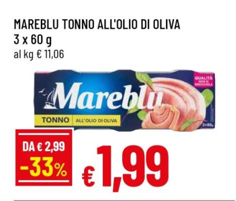 MAREBLU TONNO ALL'OLIO DI OLIVA