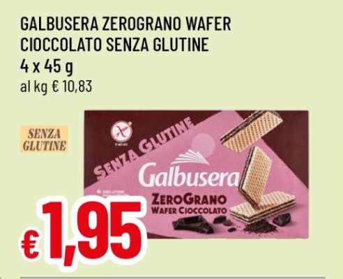 GALBUSERA ZERO GRANO WAFER CIOCCOLATO SENZA GLUTINE