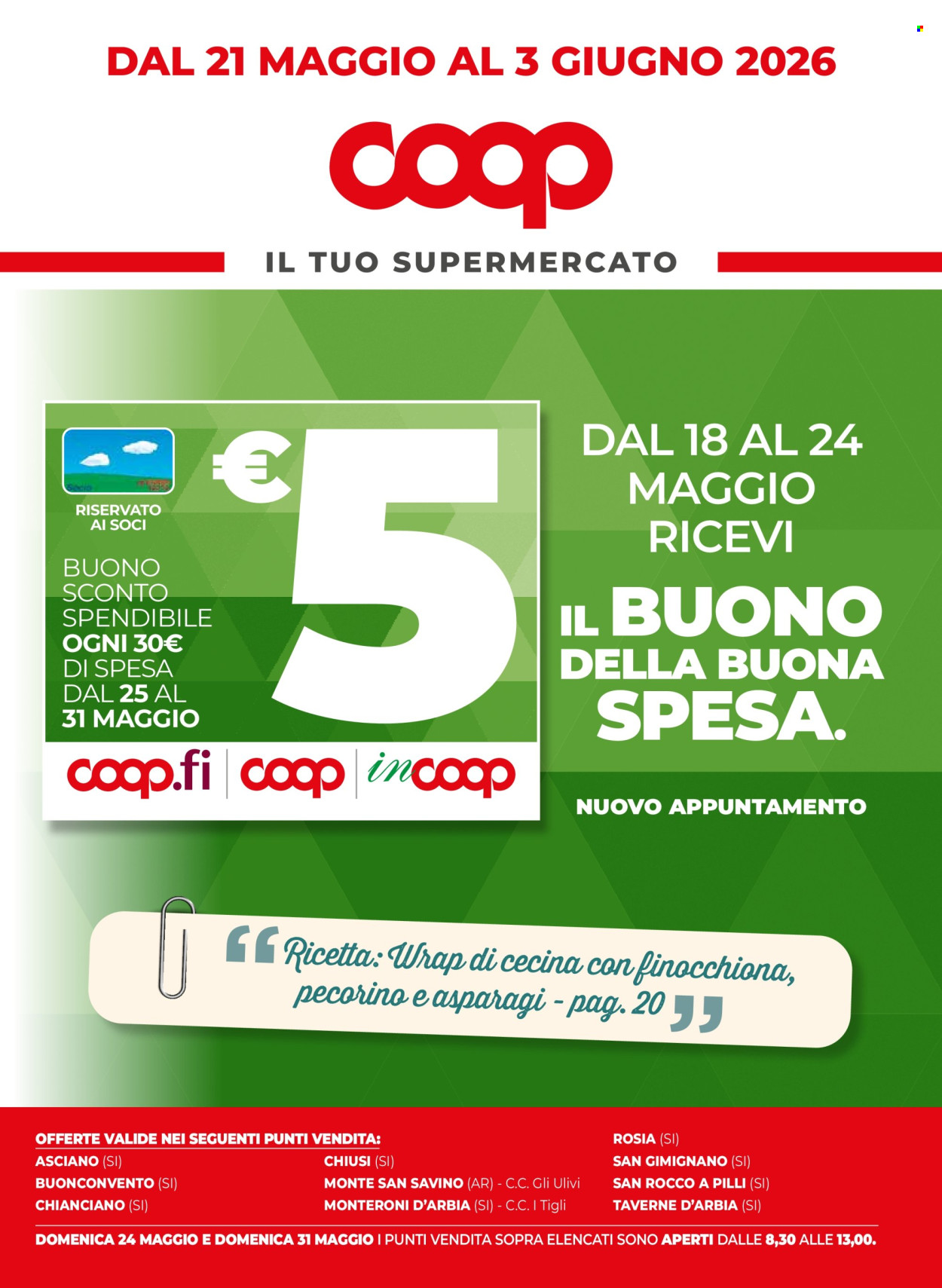 Volantino Coop - 21/5/2026 - 3/6/2026. Pagina 1