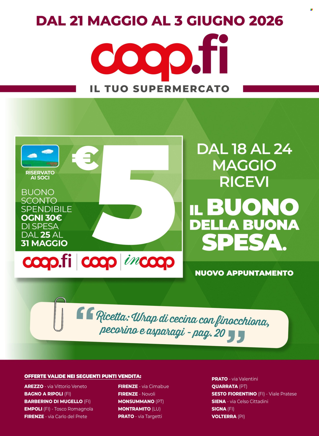 Volantino Coop - 21/5/2026 - 3/6/2026. Pagina 1