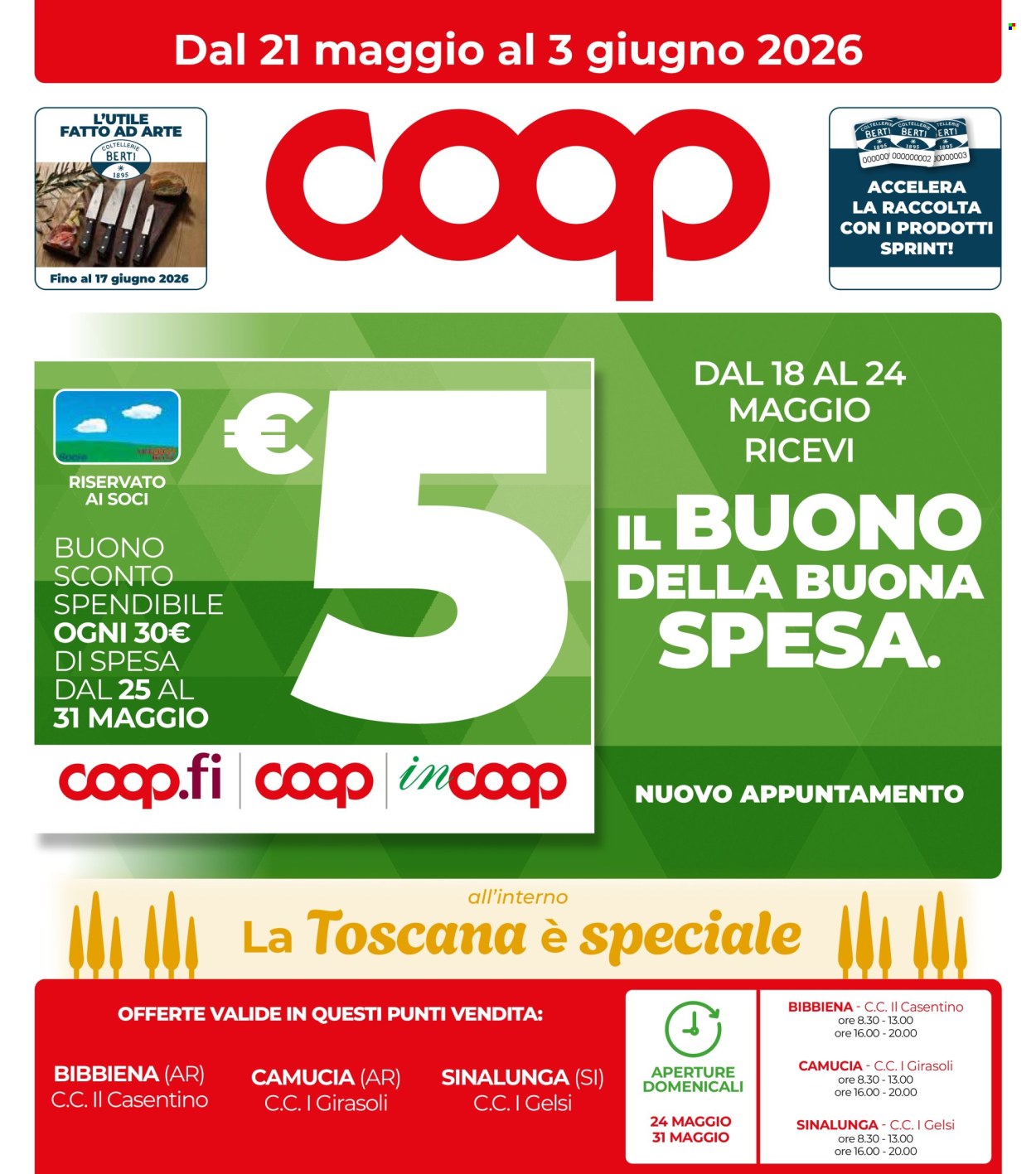 Volantino Coop - 21/5/2026 - 3/6/2026. Pagina 1