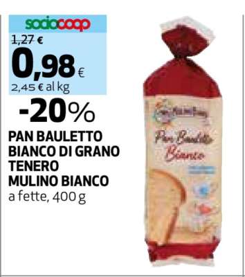 Pan Bauletto Bianco di Grano Tenero Mulino Bianco
